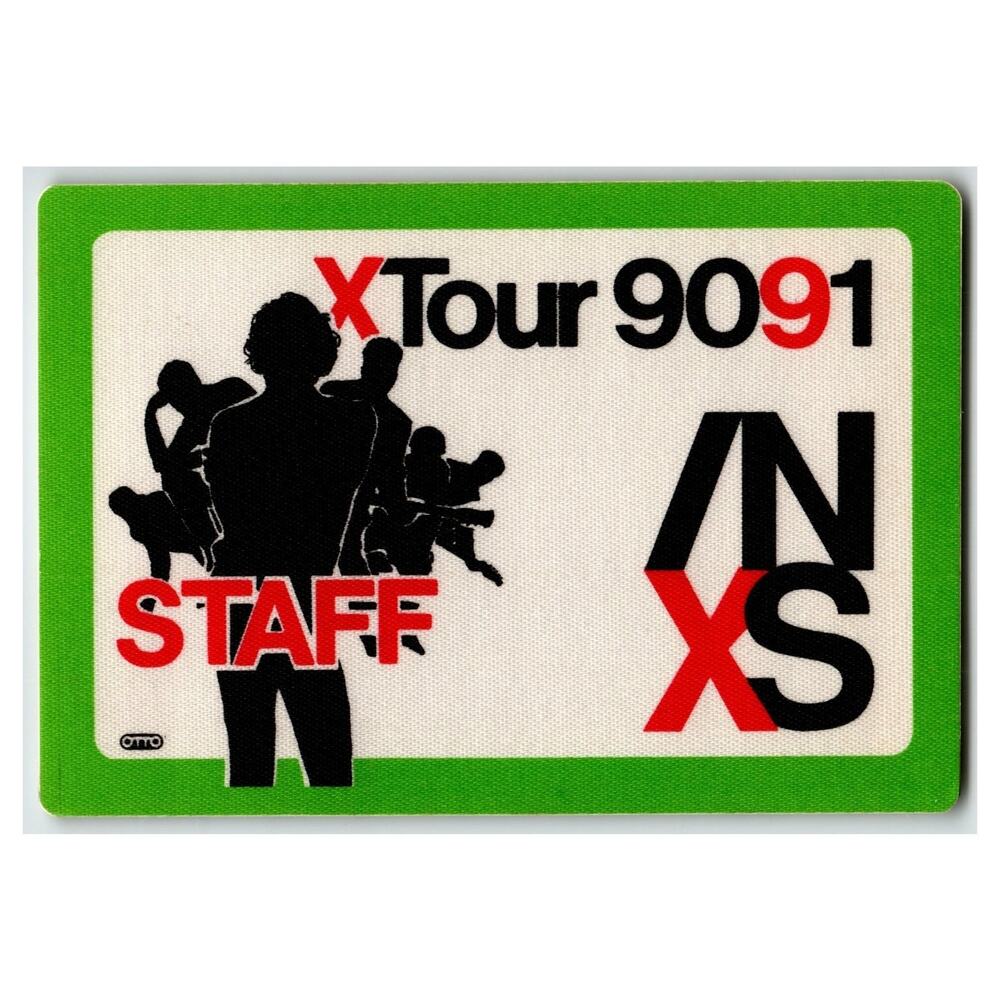 INXS Otto X Tour 90/91 STAFF Backstage Pass Decal Sticker Vintage Concert